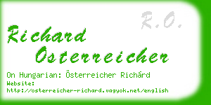richard osterreicher business card